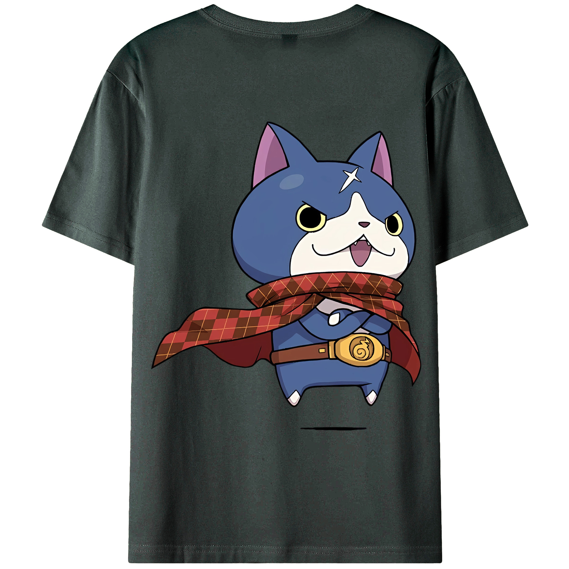 （画像用） 妖怪ウォッチ Yo-kai Watch 綿100％ メンズ半袖Tシャツ（バックプリント） 通気性